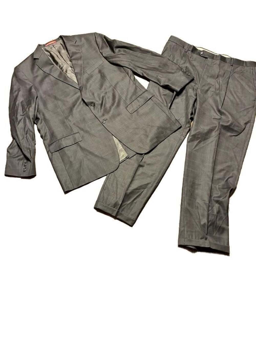 Hart Schaffner Marx Men's Gray Windowpane Plaid Two-Piece Suit for Dillard's